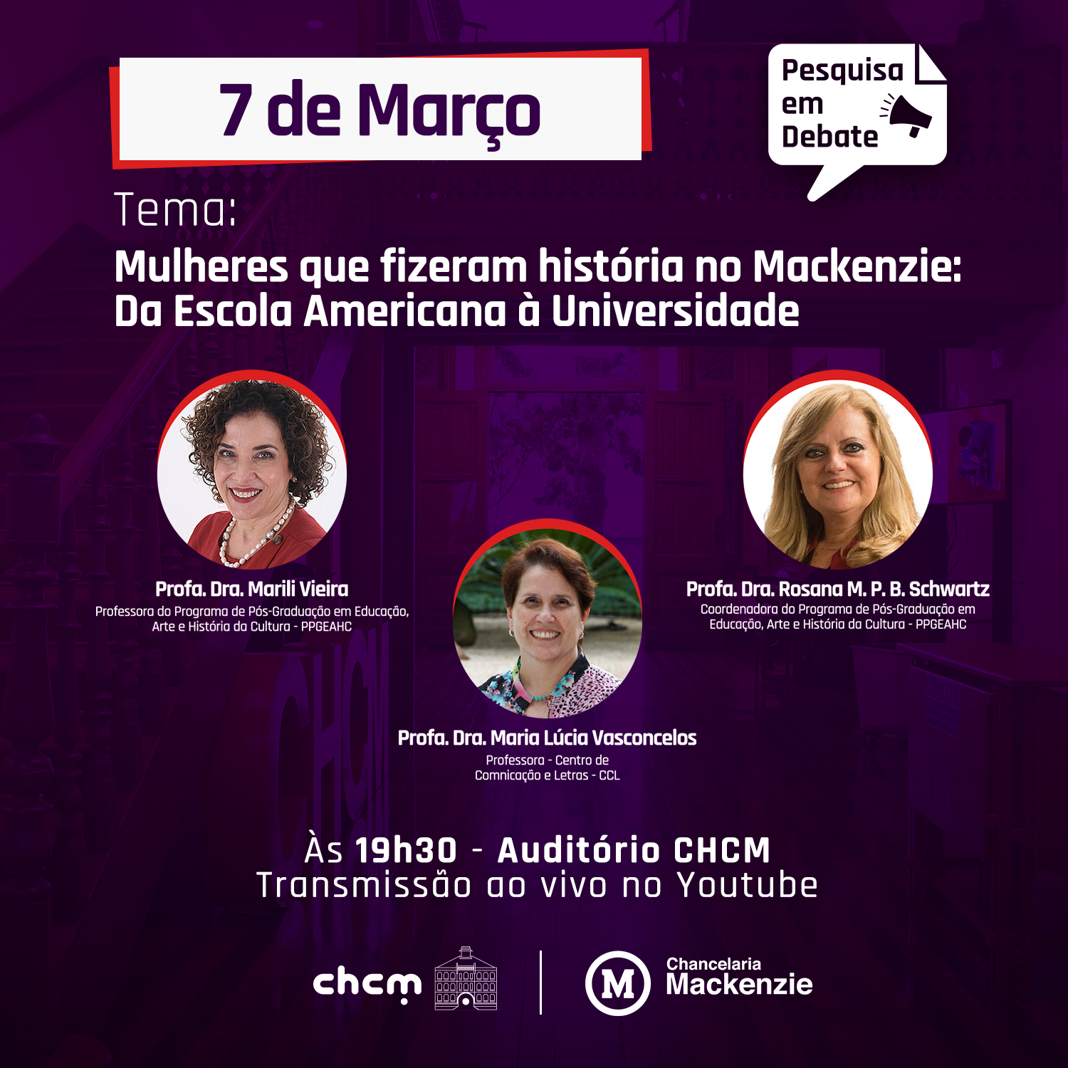 Pesquisa em Debate Mulheres que fizeram história no Mackenzie Da