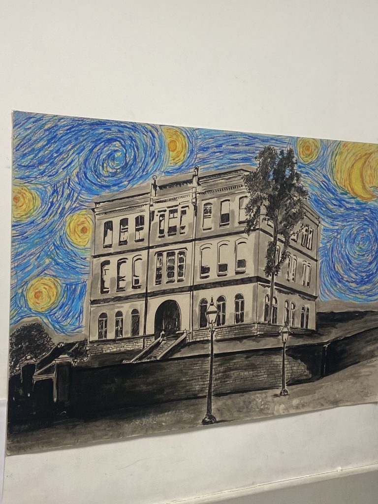 Releitura do famoso quadro de Van Gogh idealizada pela professora de artes Karen de Azevedo. 